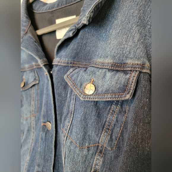 Jessica Simpson Women's Plus Size Dark Wash  Denim Jacket - 3X - Picture 7 of 8